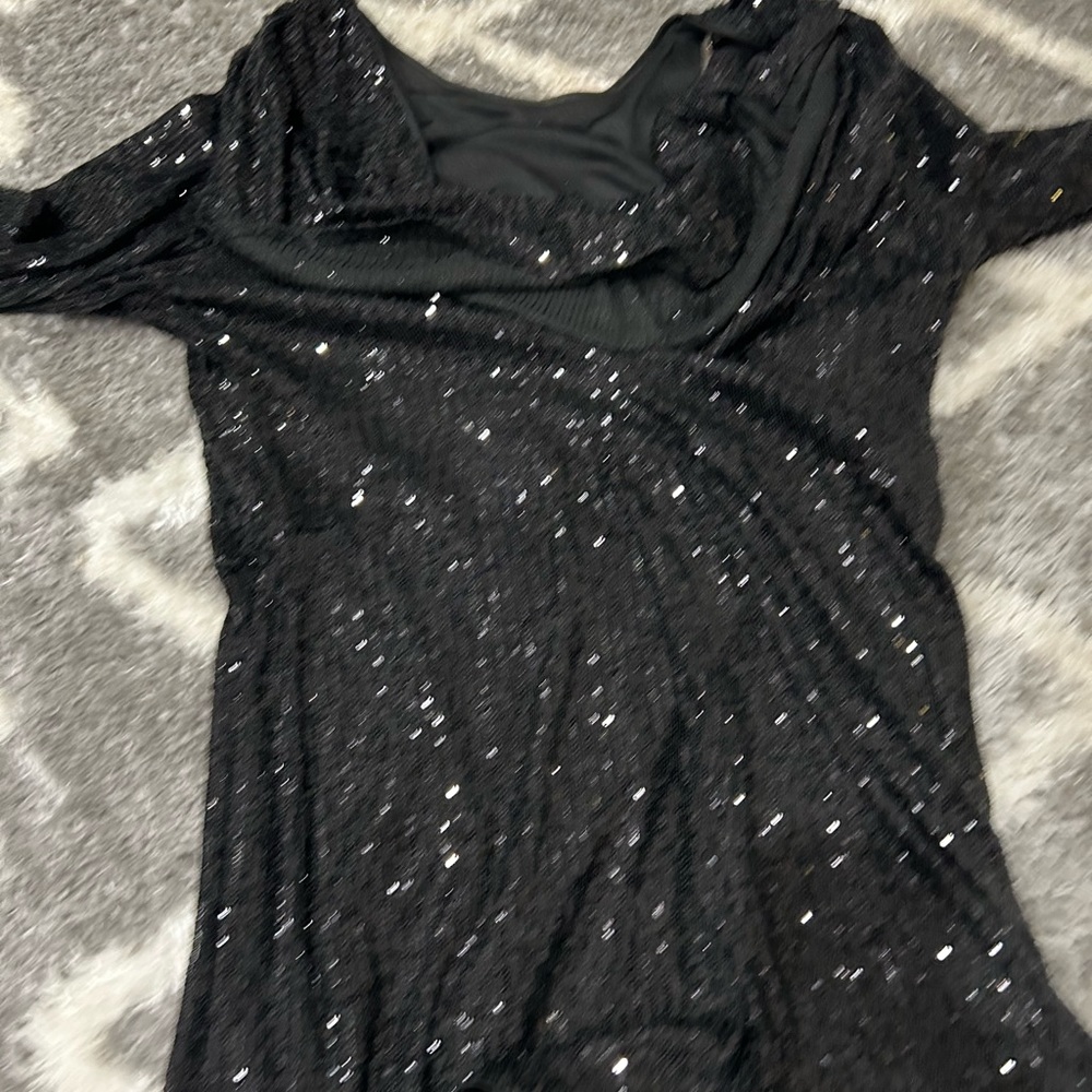 Black sequin romper